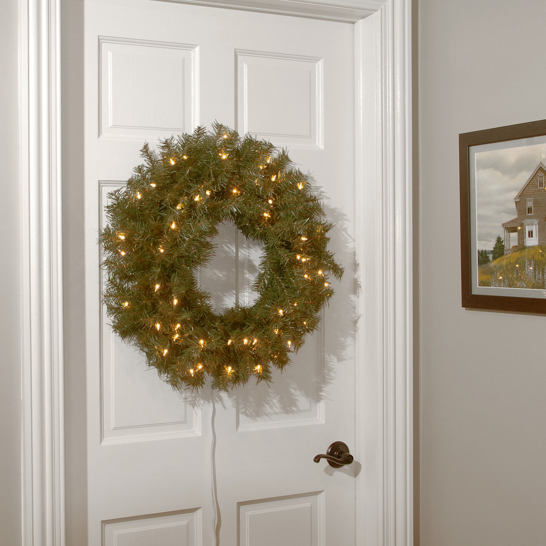 The Holiday Aisle® 60" Pre-Lit Fir Wreath